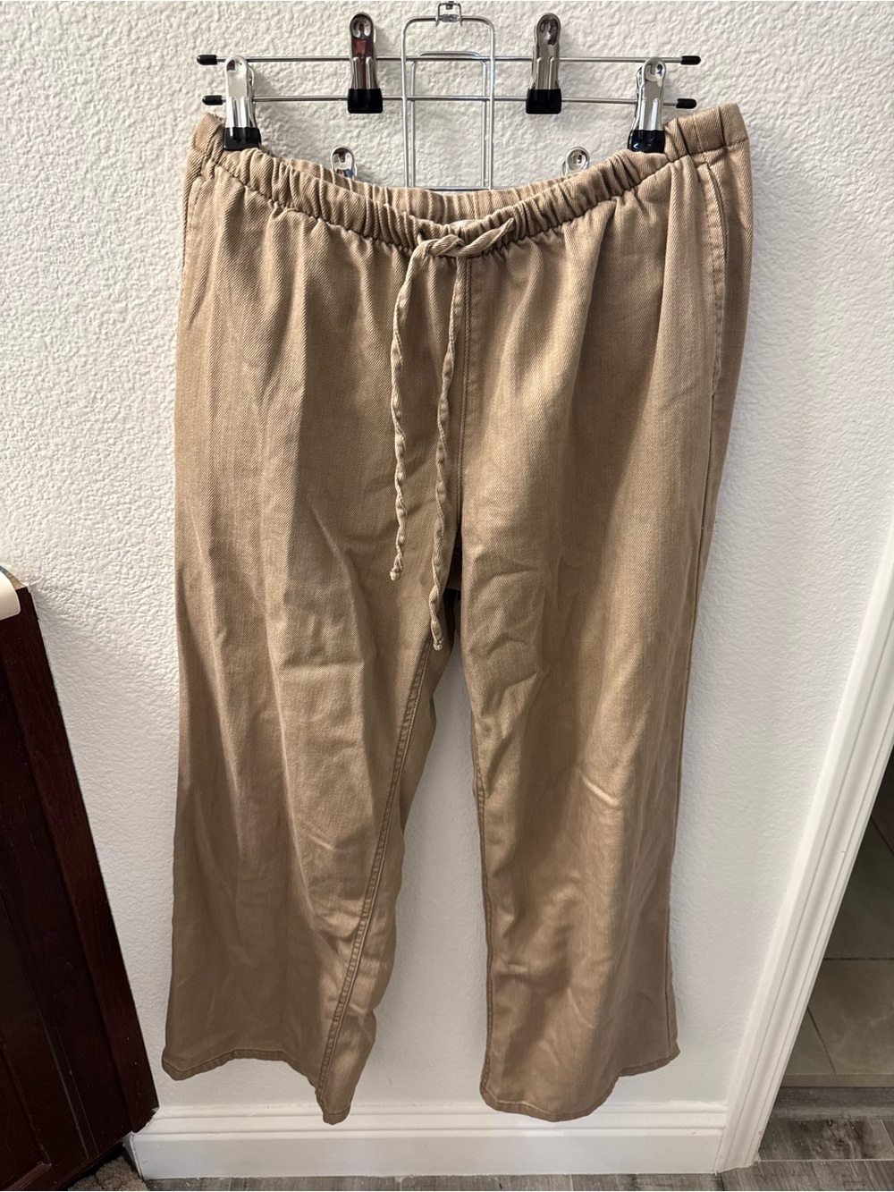 Vanilla Star women's Drawstring Chinos in Tan
